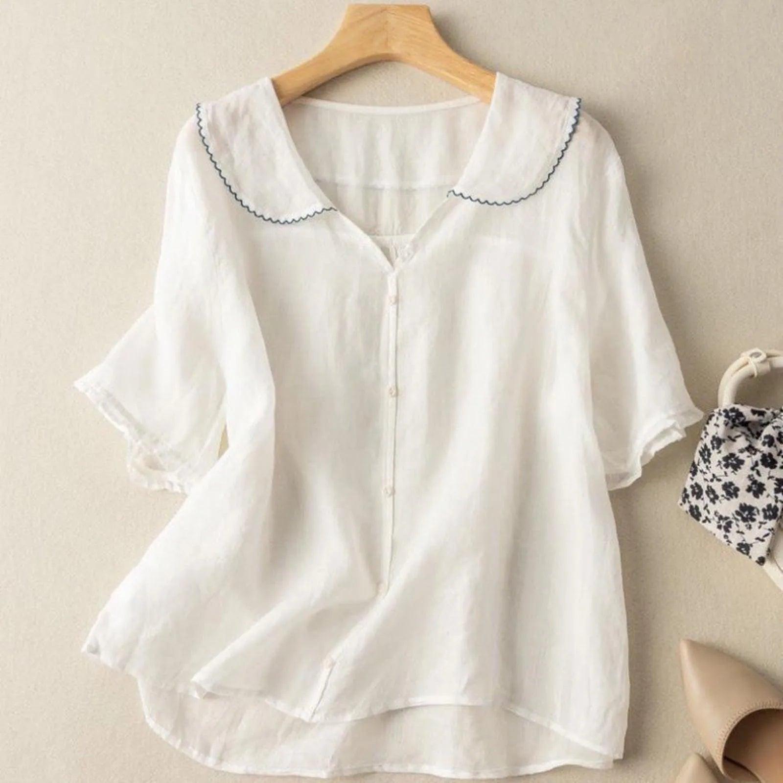 Chemise Féminine en Lin Décontractée