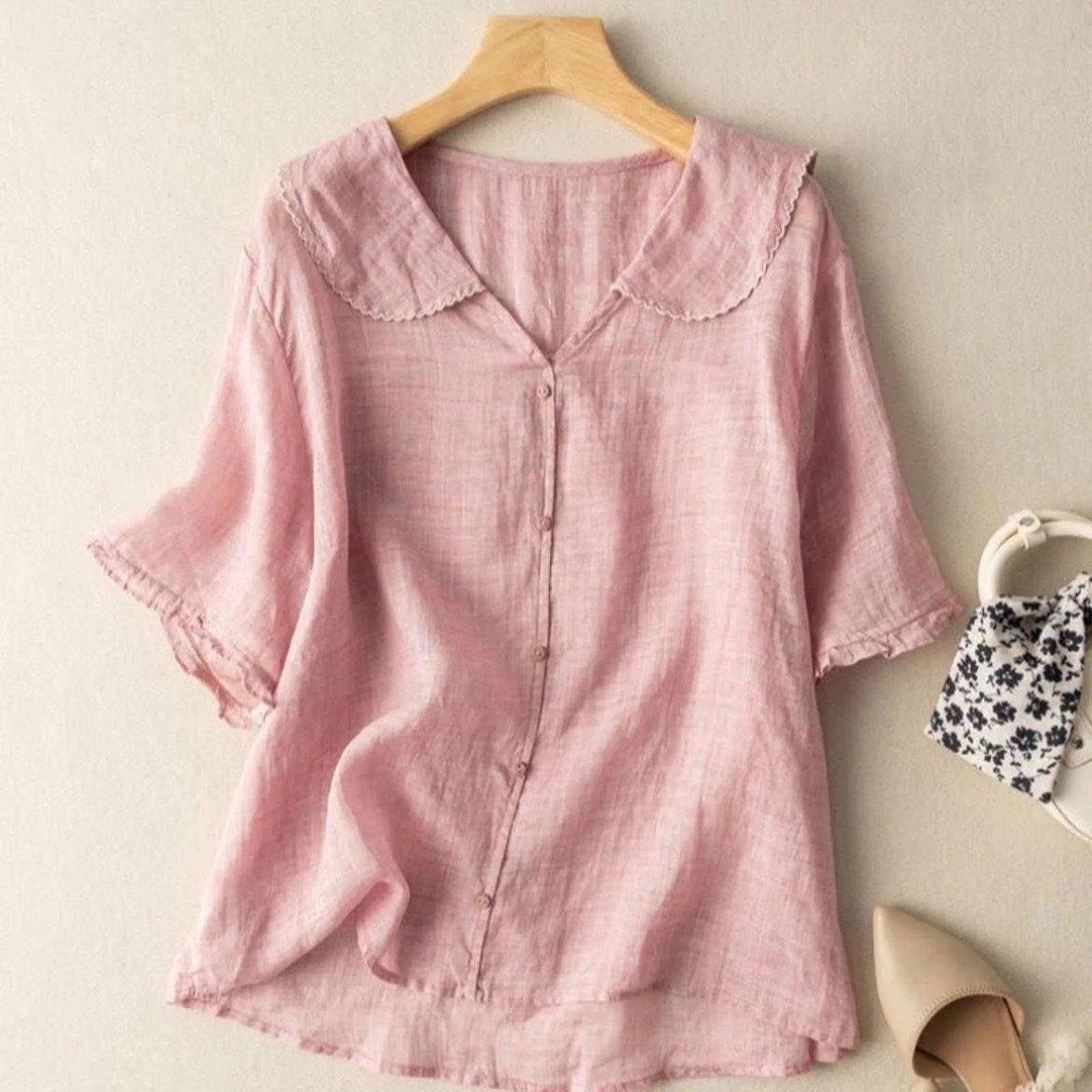 Chemise Féminine en Lin Décontractée