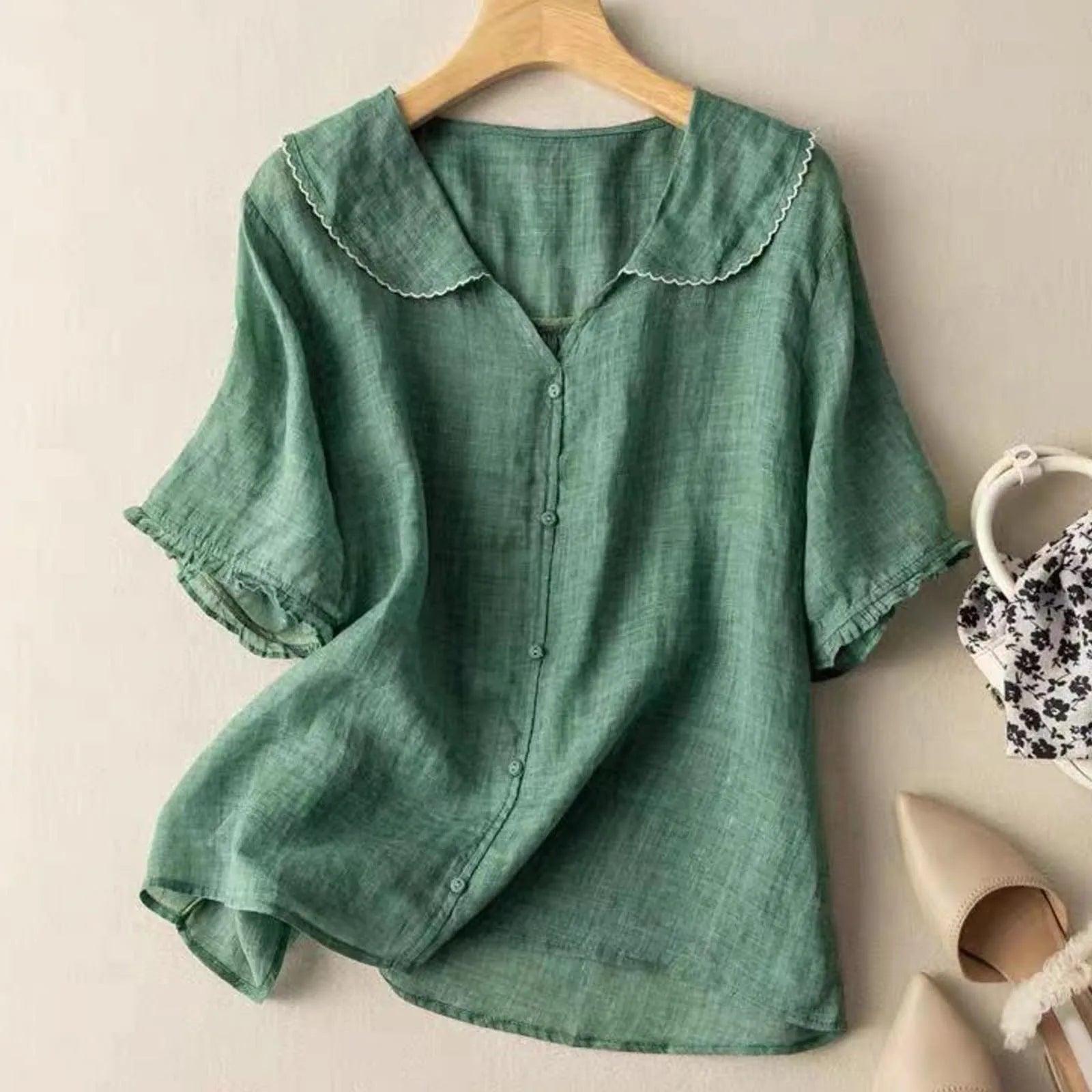 Chemise Féminine en Lin Décontractée