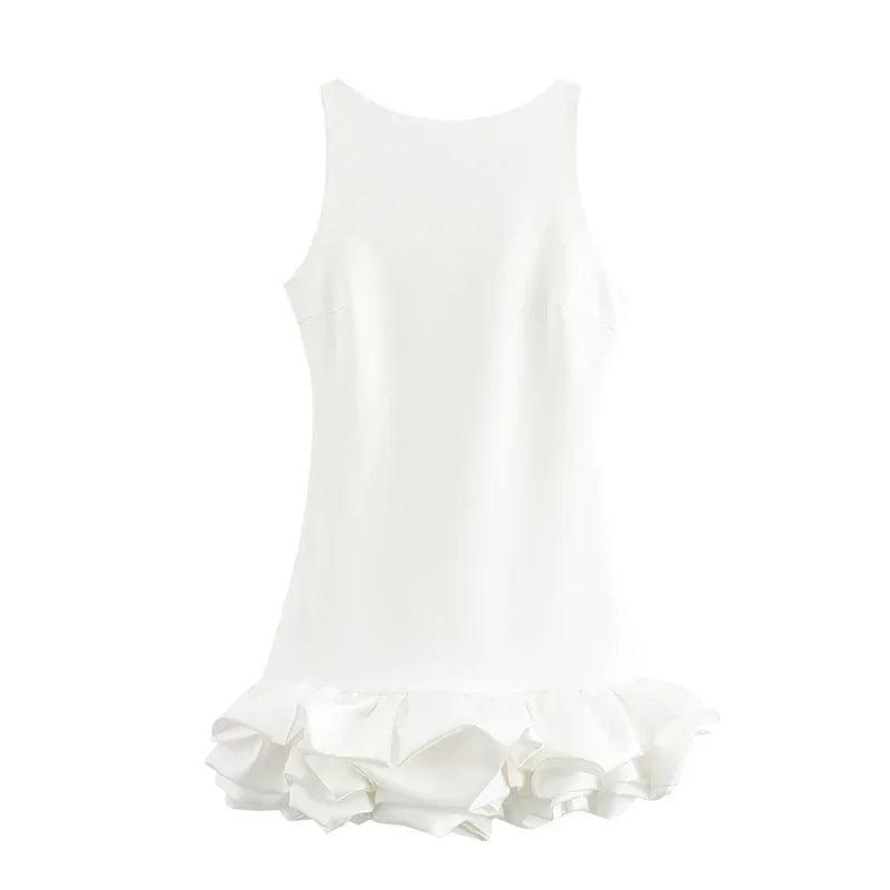 Robe Sans Manches à Volants Lune™