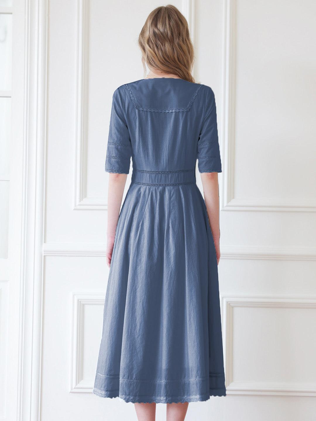 Robe Midi Paysanne 100% Coton