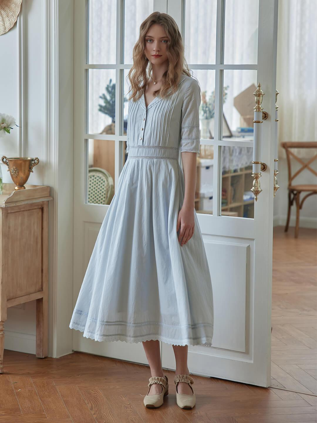 Robe Midi Paysanne 100% Coton