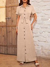 Robe Avec Ceinture en Lin