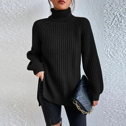 Pull Femme Col Roulé en Laine