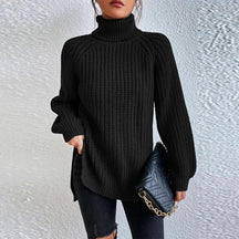 Pull Femme Col Roulé en Laine