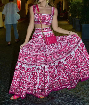 Ensemble Crop Top et Jupe Grèce Lune