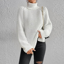 Pull Femme Col Roulé en Laine
