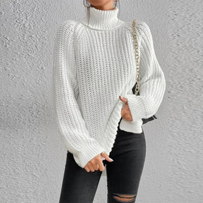 Pull Femme Col Roulé en Laine