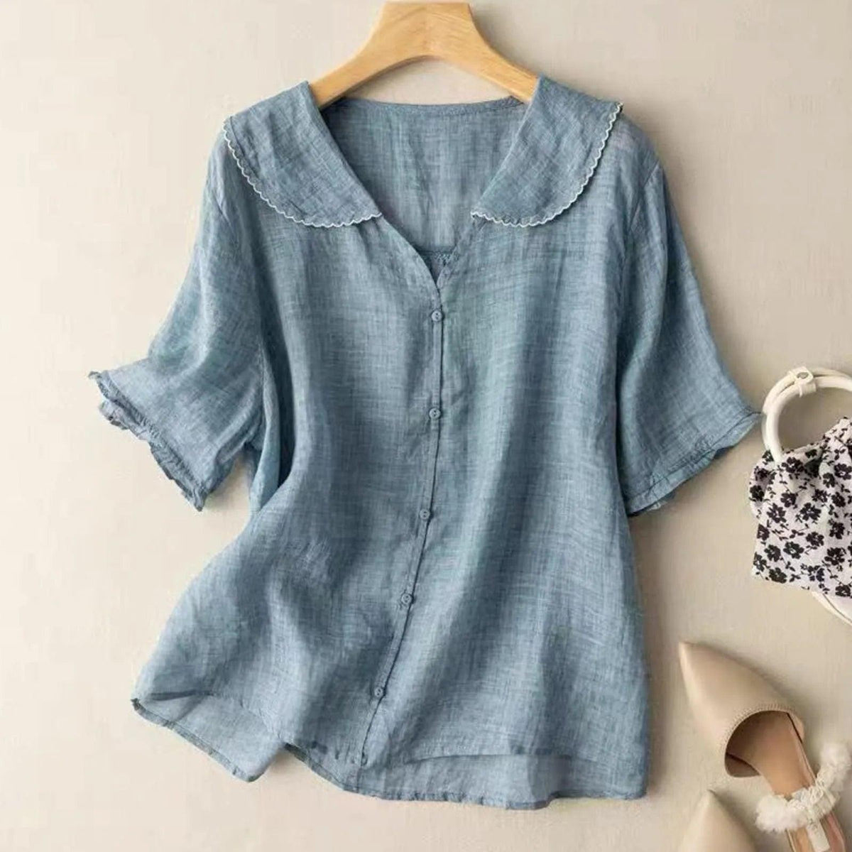 Chemise Féminine en Lin Décontractée