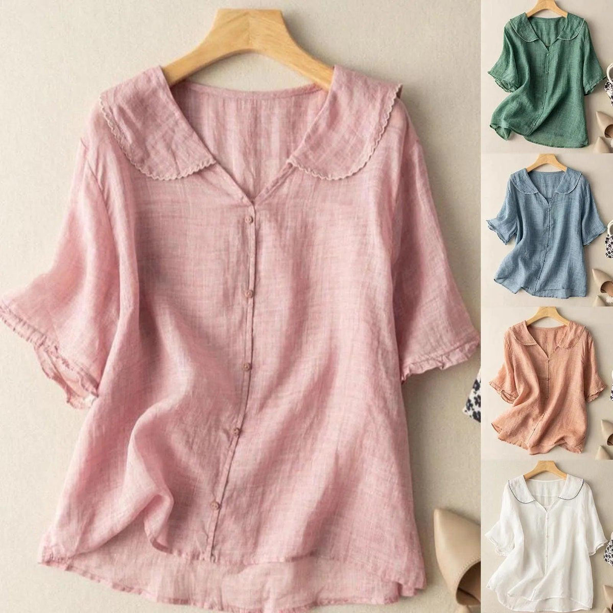 Chemise Féminine en Lin Décontractée